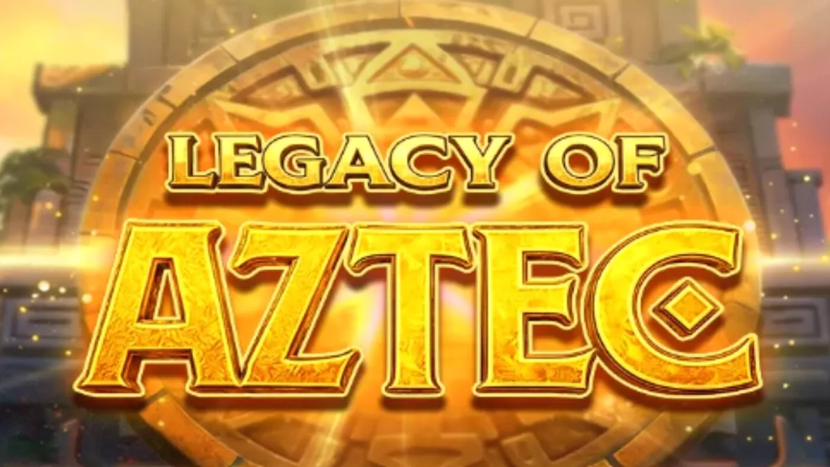 Cena imersiva de selva mesoamericana com templos astecas e interface do slot Legacy of Aztec.